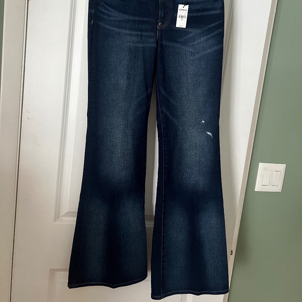 Express 70's Flare Mid Rise Jeans NWT